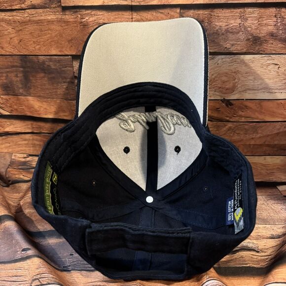 John Deere Navy Blue K-Products Script Logo Hat Cap Adjustable Strapback Farm - Picture 5 of 8
